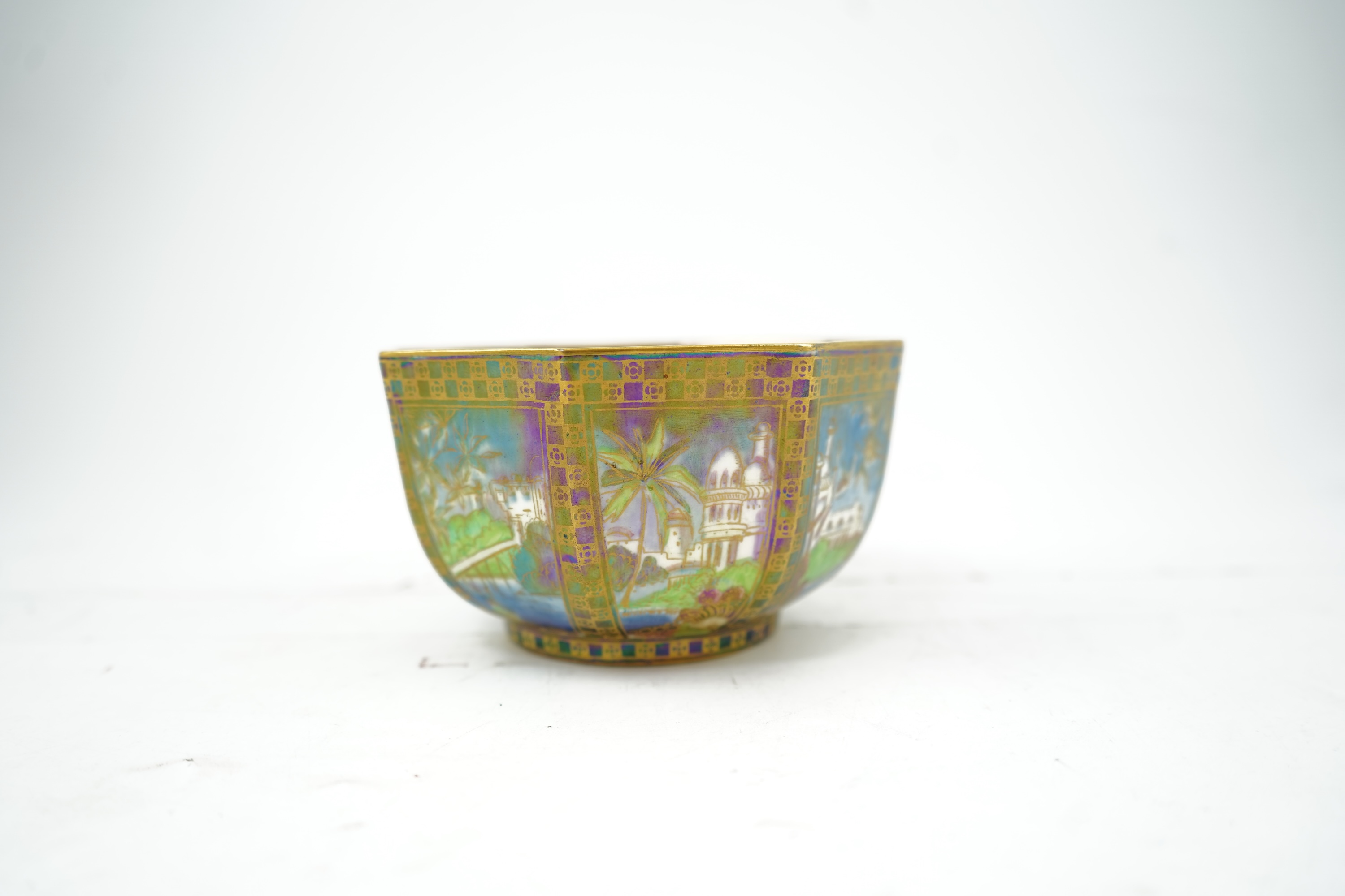 Daisy Makeig-Jones (1881-1945) for Wedgwood: A Fairyland lustre ‘Dana’ octagonal bowl